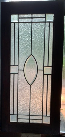1 of a pair of  beveled Starburst center stained glass windows Cover