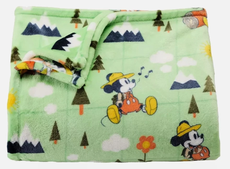 NEW Holiday MINNIE MOUSE CAMPING Throw Blanket Fluffy Oversize Soft 60x72 GIFTS - Image 1 of 4