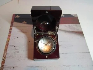 RELOJ DE ESCRITORIO WOODESSEN MADERA MACIZA DE CAOBA - Imagen 1 de 5