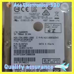 HGST 1TB HCC541010A9E630 5400RPM 32MB 6Gb/s SATA 2.5" Laptop HDD Hard Disk Drive - Picture 1 of 6