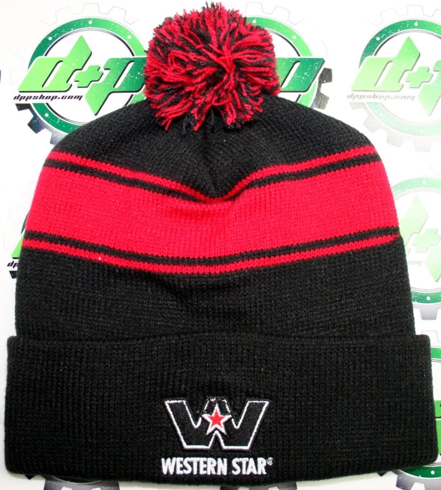 Western Star Gorro Medias Pom Gorra Semi Camionero Sombrero Camión Diesel Equipo Trineo Foto 1 de 1