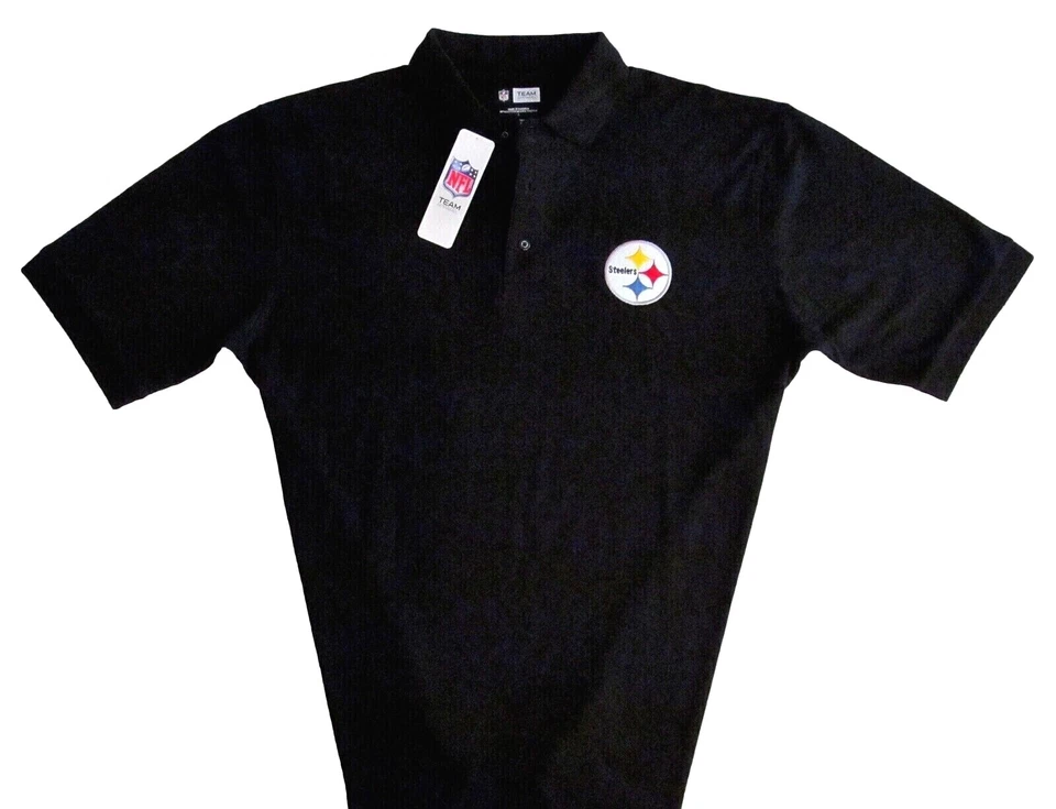 Polo NFL Pittsburgh Steelers para hombre - talla - mediano, grande, XL - nuevo con etiquetas - negro Foto 1 de 2