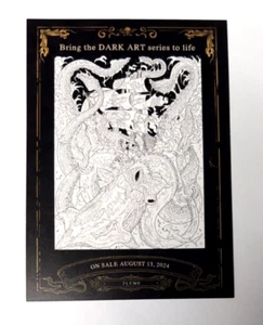 NEW Dark Art A Horror Coloring PROMO POSTCARD by François Gautier NOT BOOK - Imagen 1 de 2