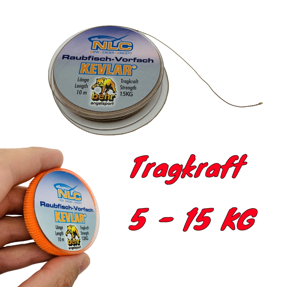 0,70€/m Kevlar Vorfach Ultra X 10m Raubfischvorfach Tragkraft 5 - 15kg flexibel - Bild 1 von 1