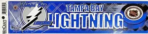 Adesivo Tampa Bay Lightning Bumper Wincraft nuovo NHL ufficiale raro da collezione D - Foto 1 di 4