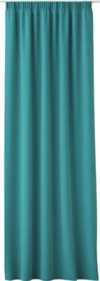 Lola-Vorhang mit Jemidi-Besatz, 140 x 250 cm, Türkis, Polyester - Bild 1 von 3