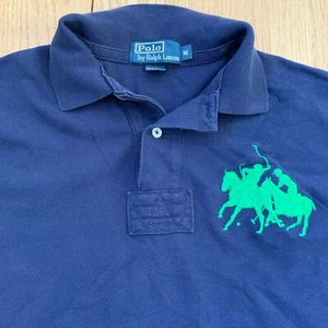 Polo Ralph Lauren Shirt Mens M Blue Polo Big Pony #3 Custom Preppy - Picture 1 of 7