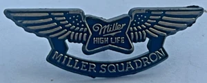 Miller High Life Plastic VNTG Collectible Pin Squadron Beer Black #62447 - Picture 1 of 3