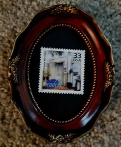 FRAMED UNUSED 2000 U.S. POSTAGE STAMP SHOWING TV SHOW "SEINFELD" - Picture 1 of 1