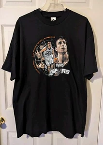 Vintage San Antonio Spurs Manu Ginobili Tshirt Size XXL - Picture 1 of 4