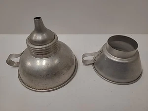 2 Antique Aluminum Canning Funnels - Picture 1 of 5