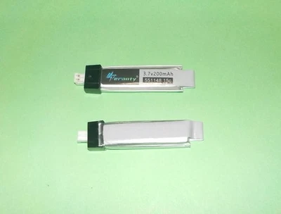 V911 3.7V 200mAh LiPo Battery 2-Pack for RC Drones, 37V 110mA, NIMH Japan aa8 - Image 1 of 2