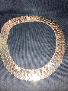 "Gargantilla Reinad vintage chapada en oro estupendamente genial 13,5""" - Imagen 1 de 12
