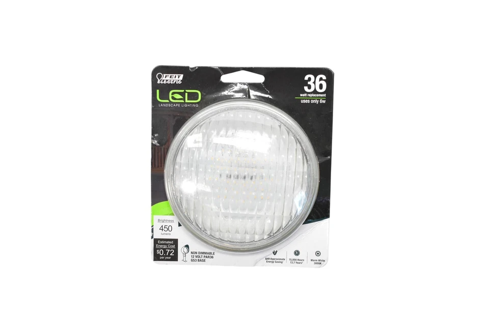Feit Electric LED Landscape Bulb 12V PAR36 G53 6W 36W Eq 3000K 450lm Warm White - Image 1 of 4