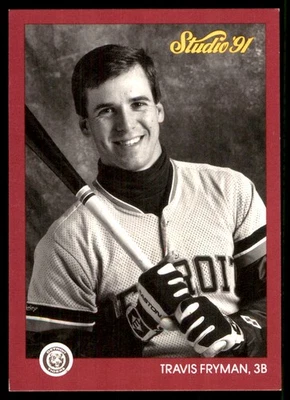 特拉维斯·弗莱曼 1991 年工作室 #54 底特律老虎队 美国职棒大联盟 阅读 免运费 亲笔签名 Den — 第 1/2 张图片