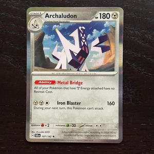Archaludon 107/142 Pokemon Stellar Crown Scarlet & Violet Holo Rare Card NM - Picture 1 of 2
