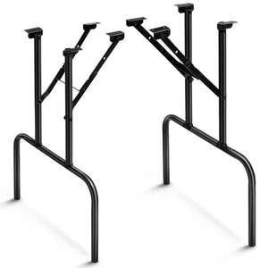 2 Pcs Folding Table Legs 28 Inch Banquet Foldable Table Legs Collapsible Heav... - Picture 1 of 6