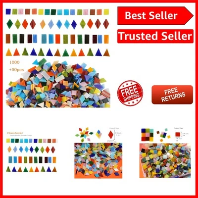 Art Deco Mosaic Tiles - 1050 Mixed Shape Glass Tiles for Creative Crafts - Image 1 of 4
