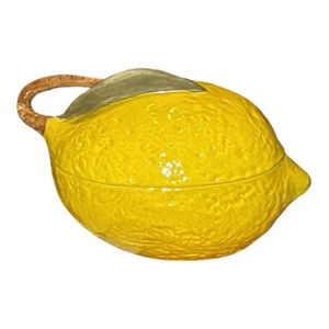 Grande porta limone in maiolica dipinta a mano Mancioli Italia vintage - Foto 1 di 13