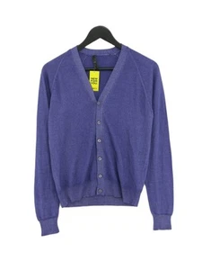Prada Women's Cardigan UK 12 Blue Wool with Silk V-Neck Cardigan - Picture 1 of 8