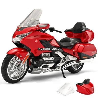 1/9 Honda Gold Wing Tour GL1800 Motorcycle Model Diecast Toys for Boys Kids Red - Image 1 of 4