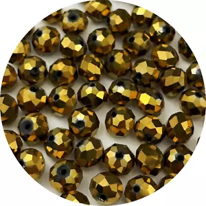 150Pcs 8Mm Crystal Glass Beads for Jewelry Making, Faceted Crystal Beads Rondell - Picture 1 of 6
