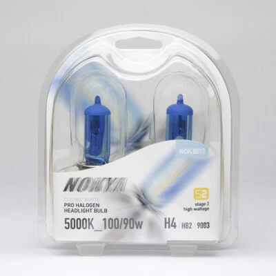 H4/9003 Headlight Bulbs Nokya Cosmic White 5000K 100/90W (Stage 2) NOK8013 - Imagem 1 de 2