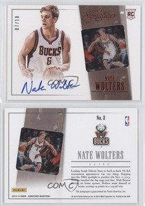 2013-14 Panini Signatures Film Red /10 Nate Wolters #3 Rookie Auto RC