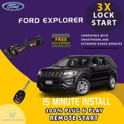 Arranque remoto 100% plug and play serve: 2011-2015 Ford Explorer fácil instalação faça você mesmo - Imagem 1 de 4