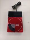 Sony D-50 AC-D50 ensemble lecteur de CD portable rouge SUPER RARE PAS D'ÉNERGIE NÉCESSAIRE À RÉPARER