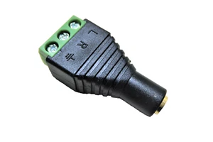 2 x Terminalblock Adapter - 3,5 mm Aux Buchse, schraubbarer Kopfhörerbuchse - Bild 1 von 2