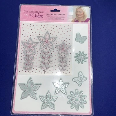 Chloe Blooming Flowers Cut And Emboss  Set . 7 Dies  6 x 6 Cut And Emboss Folder - Image 1 of 4
