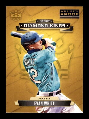 2021 Panini Diamond Kings Debut Artist Proof Blue #DDK-SM Evan White Mariners - Image 1 of 2