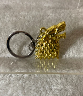Portachiavi Game Of Thrones House of Stark Wolf L'inverno sta arrivando collezione nobile - Immagine 1 di 2