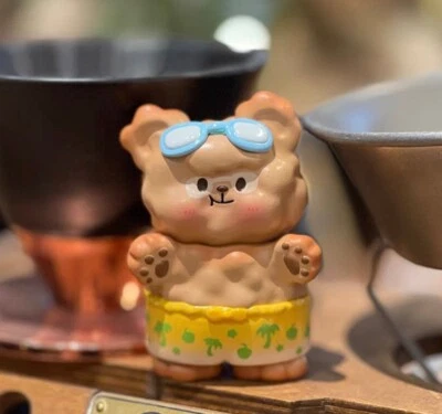 GabriellaWorkshop Paofu Beach Puff Bear Brown Resin Figure H8.5cm(3.3in) - Image 1 of 4