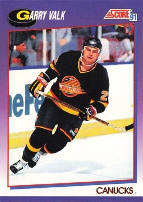 1991 Score American #195 Garry Valk Vancouver Canucks - Image 1 of 2
