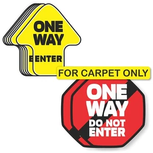 One-Way-Pfeil, Do Not Enter Stop Social Floor Aufkleber, Aufkleber, Schilder für Teppich - Bild 1 von 6