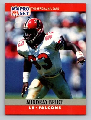 1990 Pro Set #30 Aundray Bruce  UER  Atlanta Falcons - Image 1 of 2