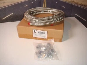Harley Oil Line Kit Stainless Steel Braided 10'X3/8" Custom V-Twin 40-0418 X8 - Picture 1 of 6