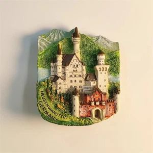 Neuschwanstein Landscape Refrigerator Magnet Fridge Sticker Germany Souvenir - Picture 1 of 5