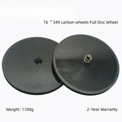 16In 349 Carbon Front Rear Disc Wheelset Clincher Rim Brake for Folding Bicycle - Image 1 of 4