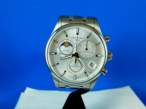 CERTINA DS 8 CHRONOGRAPH MOONPHASE SWISS QUARTZ STAINLESS MENS WRISTWATCH - Picture 1 of 12