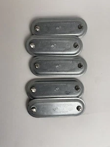 (5) Appleton Conduit Outlet Blank Body Cover 1" for Form 7 & FM7 conduit Steel - Picture 1 of 5
