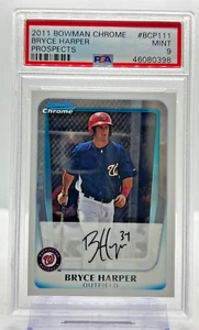 Bryce Harper Graded PSA 9 come nuovo Chrome Prospects - 2011 Bowman Chrome #BCP111 - Foto 1 di 2