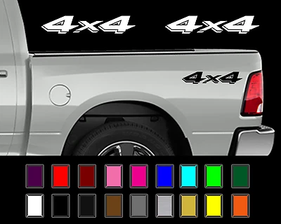 4x4 Decal Set Fits: Dodge Ram Dakota Truck Bed Decal Set Vinyl Stickers - Image 1 of 2