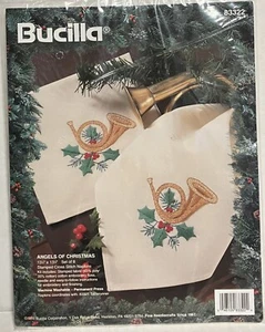 De Colección 1995 Bucilla Kit 83322 Estampado Punto de Cruz 8 Servilletas Ángeles de Navidad - Imagen 1 de 3