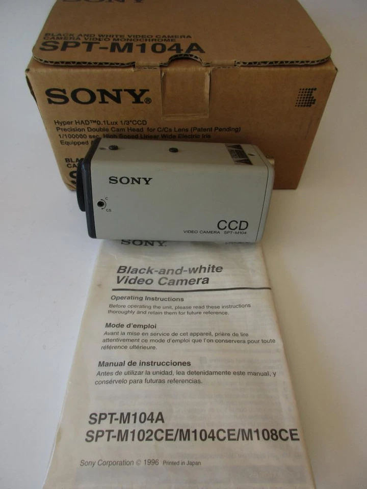 SONY SPT-M104A Blanco y Negro CCD Seguridad Video Cámara Cuerpo 24vac UNIDAD DE PANTALLA Foto 1 de 1