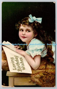 R772442 Amorosos Deseos de Cumpleaños Niña Con Libro Pliegue Rafolette Glosso Cumpleaños No - Imagen 1 de 4