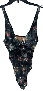 Maternity Swim Suit One Piece Black Floral Swimsuit EastElegant Size Large NWT - Picture 1 of 5