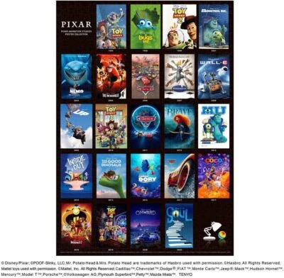 Tenyo Jigsaw Puzzle Pixar Animation Studios Poster Collection 1000 Piece (5 - Image 1 of 4